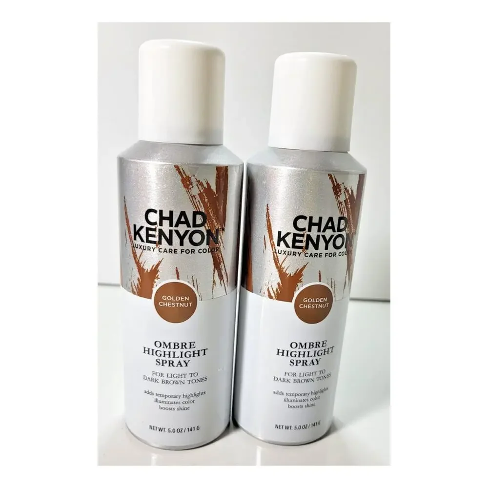 2 Chad Kenyon Golden Chestnut Ombre Highlight Spray Temporary Color Hair